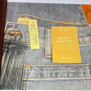 Madewell Emmett Wide-Leg Jeans in Blue size 28 by 29 Long NWTS